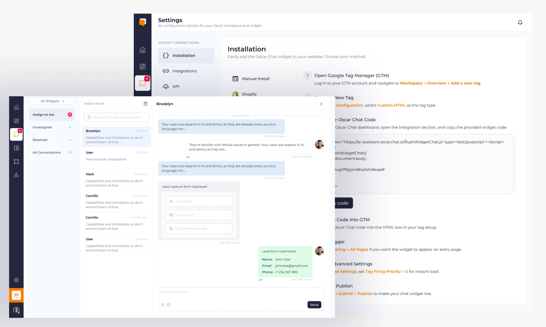 Oscar Chat after conversion-focused redesign by Cinnaboner