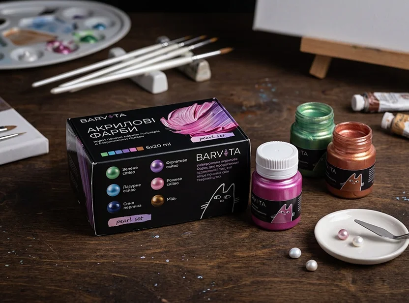 Barvita art paint brand identity and packaging by Cinnaboner